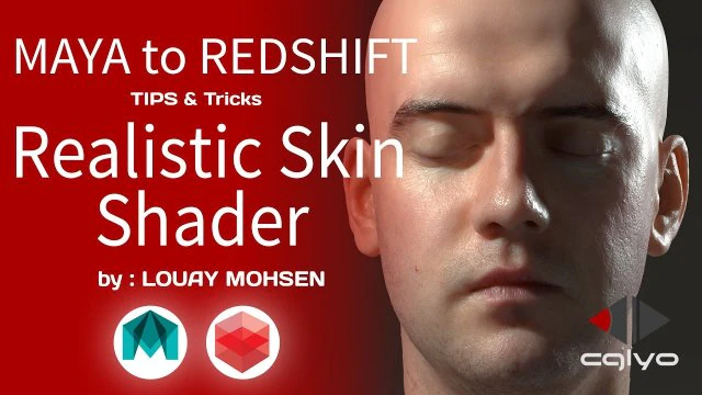 realastic skin shader using redshift and maya 