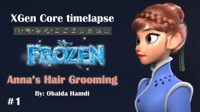 Timelapse del cuidado del cabello de Frozen Anna XGen - Redshift 