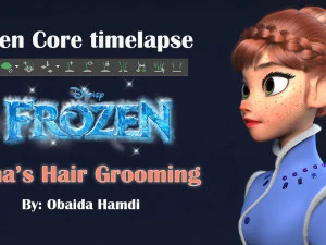 Frozen Annas Hair Grooming Timelapes XGen - Redshift 3D Tutorials