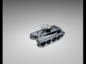 bt5 light soviet tank 3D मॉडल