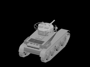 bt5 light soviet tank 3D Model
