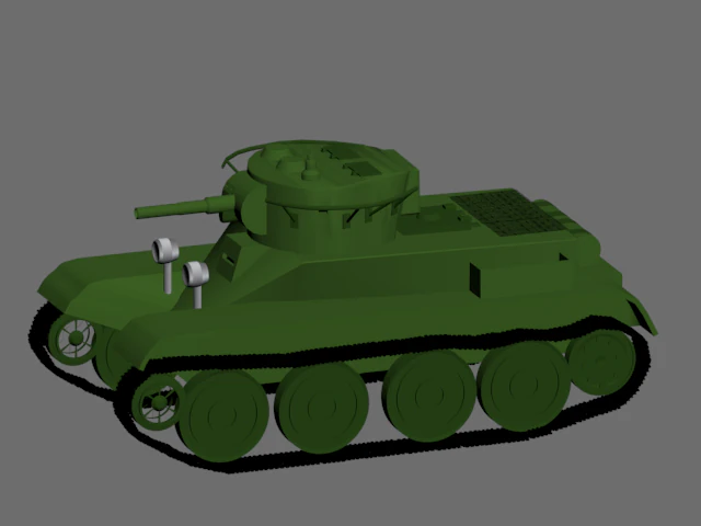 bt5 light soviet tank 3D Model .c4d .max .obj .3ds .fbx .stl .blend 