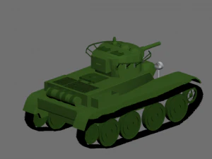 bt5 light soviet tank 3D Model