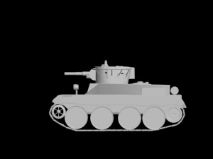bt5 light soviet tank 3D Model