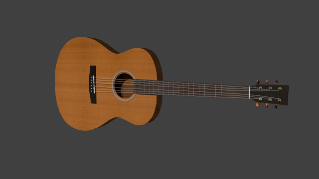 classic guitar 3D मॉडल .c4d .max .obj .3ds .fbx .stl .blend 