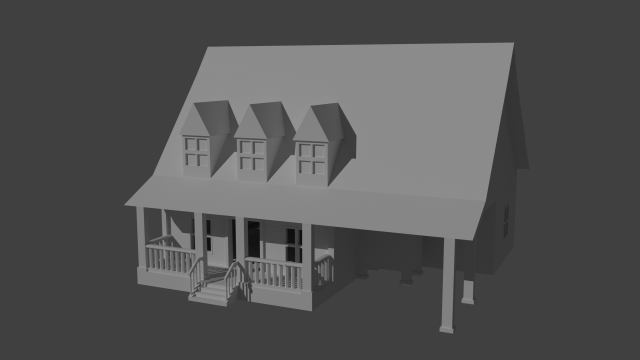 house 3Dモデル .c4d .max .obj .3ds .fbx .stl .blend 