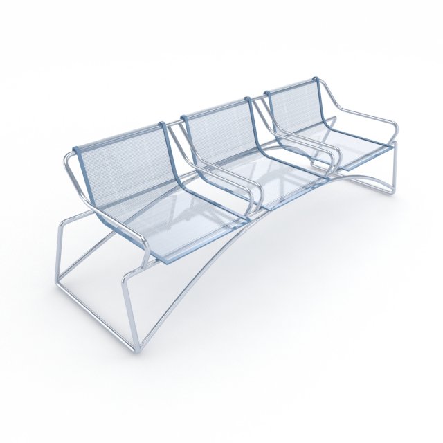 metal seats 3D Model .c4d .max .obj .3ds .fbx .stl .blend 