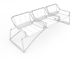 metal seats 3D Model