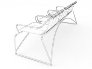 metal seats 3D Model