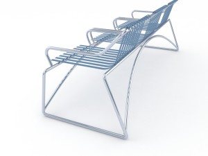 metal seats home Model 3D
