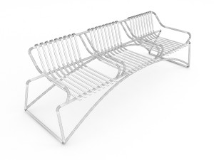 metal seats home Model 3D