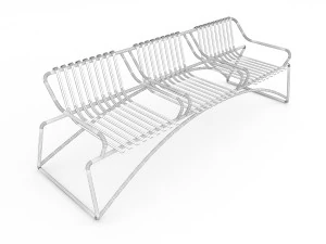 metal seats home 3D Model