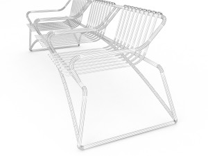 metal seats home Model 3D