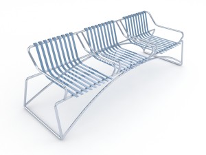 metal seats home Model 3D