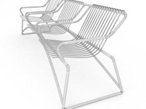metal seats home Modello 3D