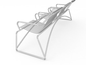 metal seats home Modello 3D