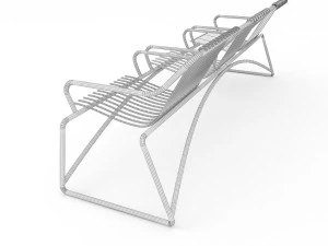 metal seats home 3D Model