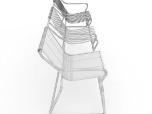 metal seats home Modello 3D