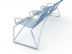 metal seats home Modello 3D