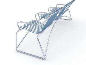 metal seats home 3D Model