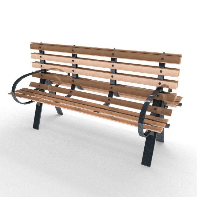park bench Modelo 3D .c4d .max .obj .3ds .fbx .stl .blend 