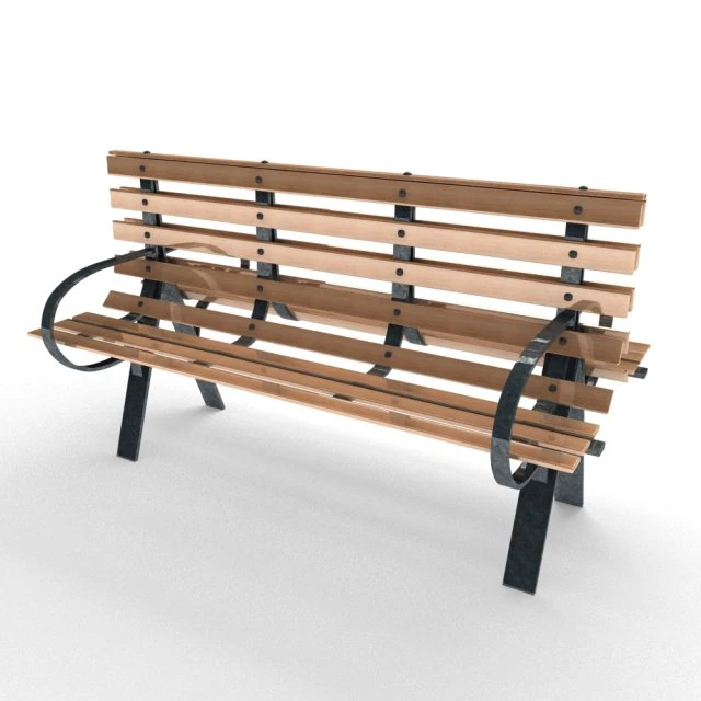 park bench 3D Model .c4d .max .obj .3ds .fbx .stl .blend 