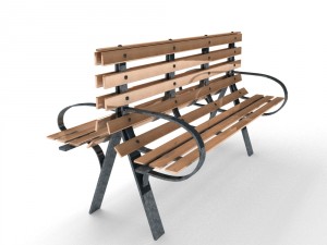 park bench Modelo 3D