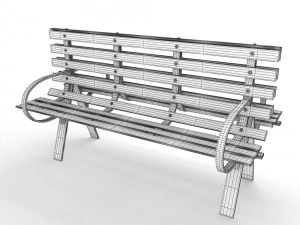 park bench 3D Model