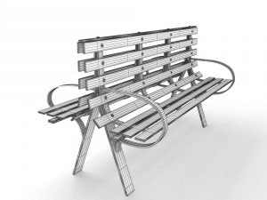 park bench Modelo 3D