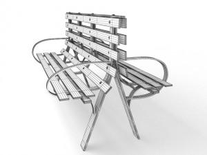 park bench Modelo 3D