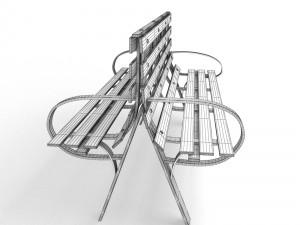 park bench Modelo 3D
