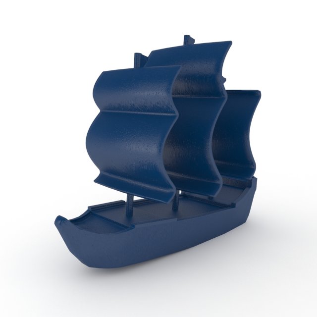 plastic boat 3D Model .c4d .max .obj .3ds .fbx .stl .blend 