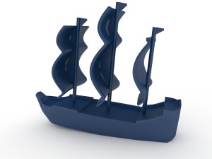 plastic boat 3D Model
