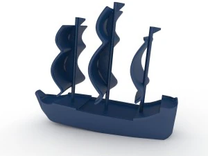 plastic boat 3D Model