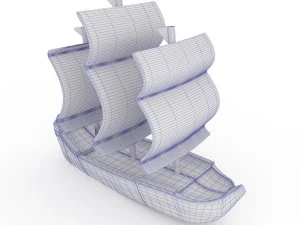 plastic boat 3D Model