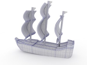 plastic boat 3D Model