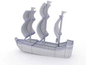 plastic boat 3D Model