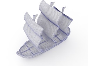 plastic boat 3D Model