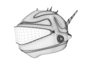 futuristic helmet 3D Model