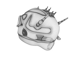 futuristic helmet 3D Model