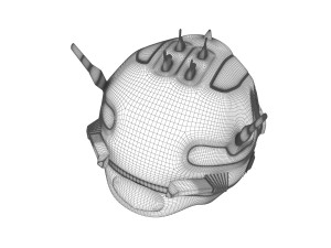 futuristic helmet 3D Model