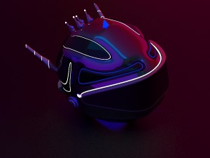 futuristic helmet 3D Model