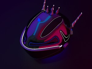 futuristic helmet 3D Model