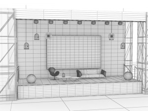 scenario for interviews Modelo 3D