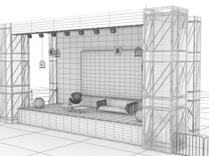 scenario for interviews Modelo 3D