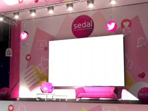 cen&aacute;rio para entrevistas Modelo 3D