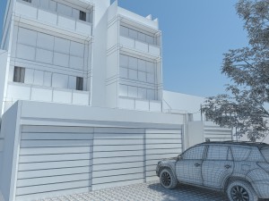 building facade 3D Modell