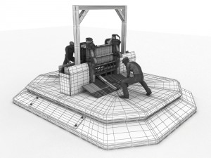steel sculpture Model 3D