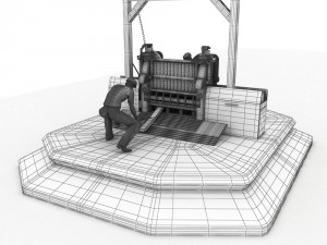 steel sculpture Model 3D