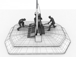 steel sculpture Model 3D